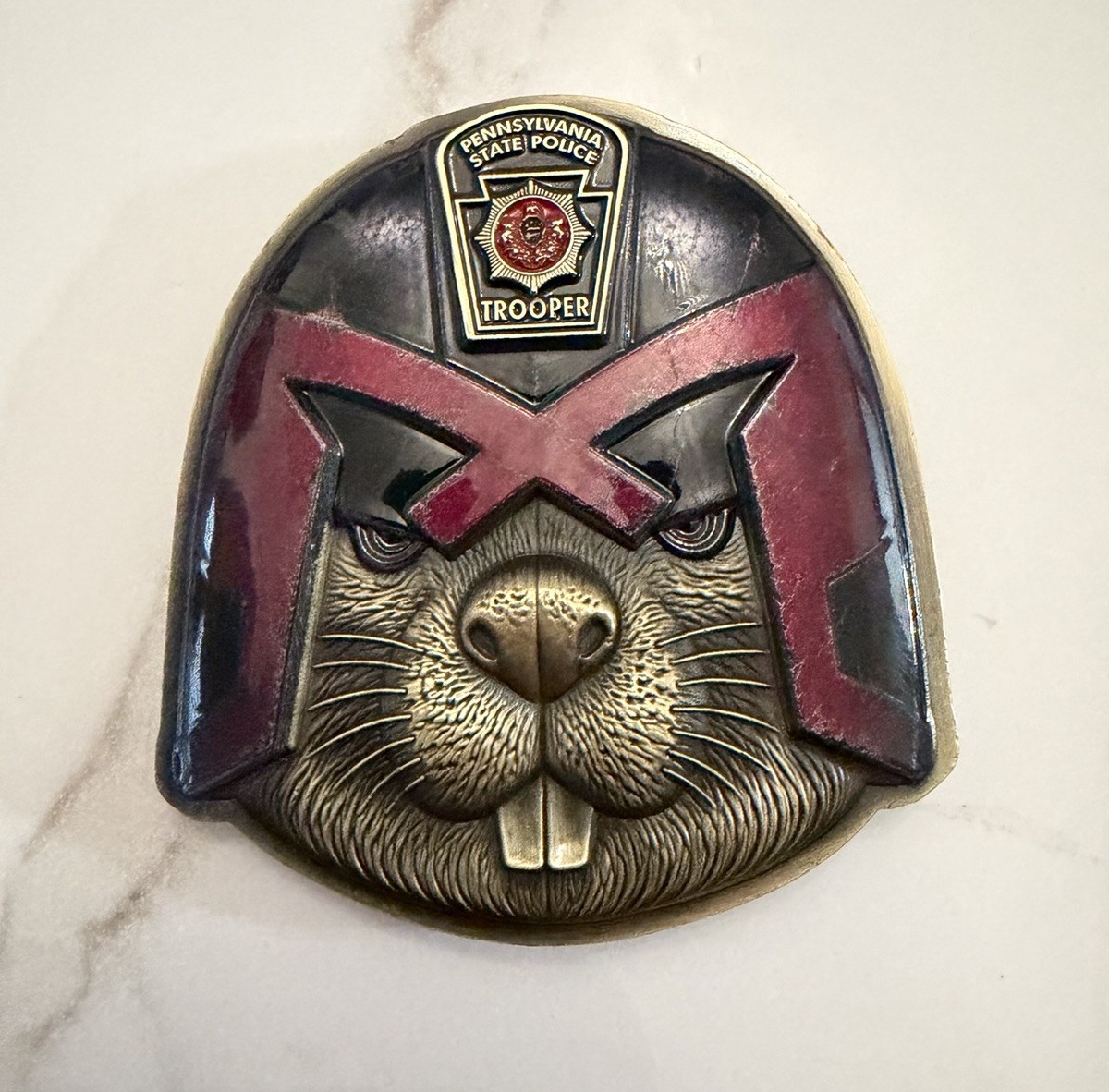 PENNSYLVANIA STATE POLICE TROOPER ALIQUIPPA MASSIVE BEAVER Police Challenge Coin