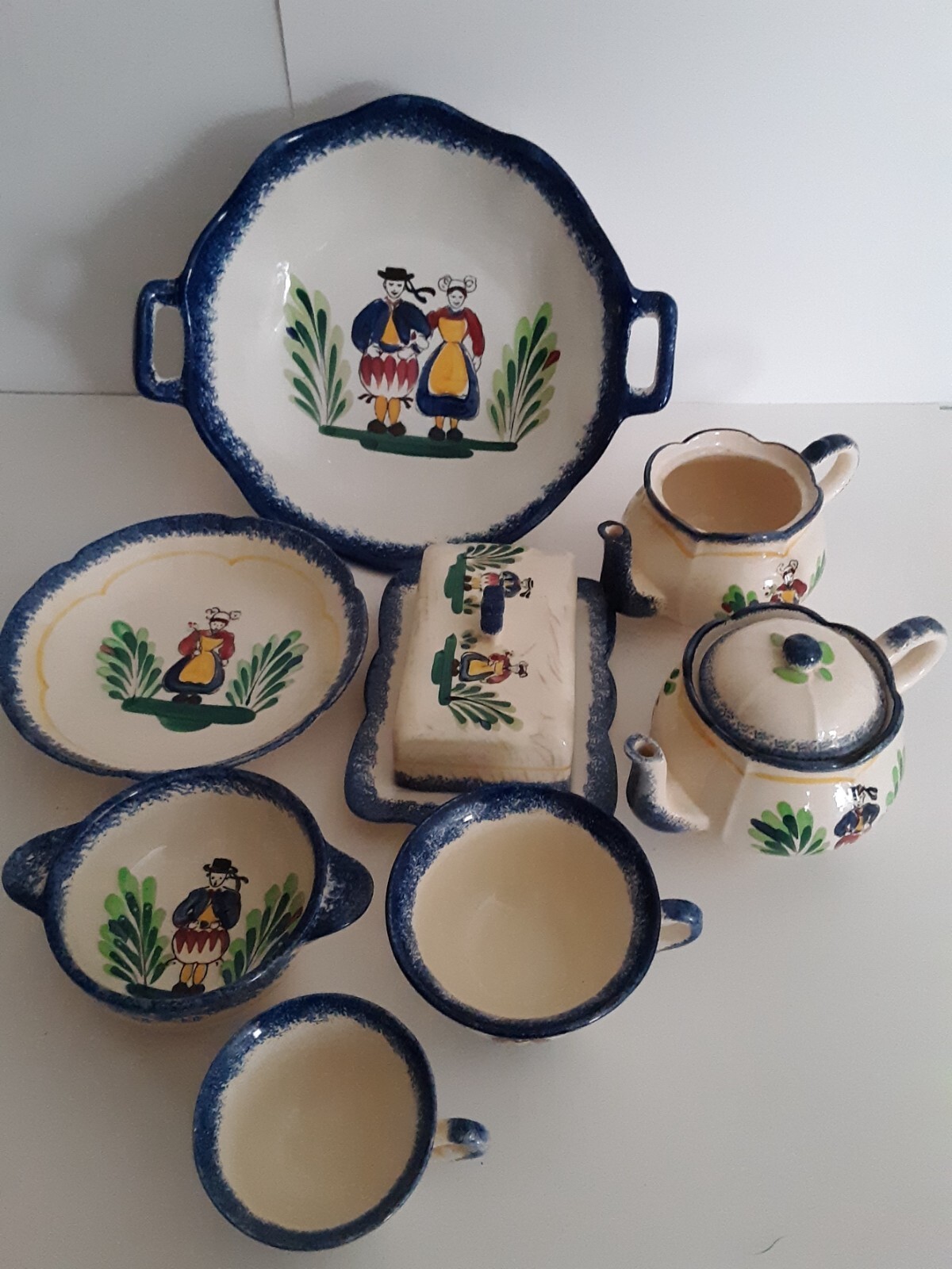 8 piece Mid Century MBFA Normandie, France c.1950s LOT