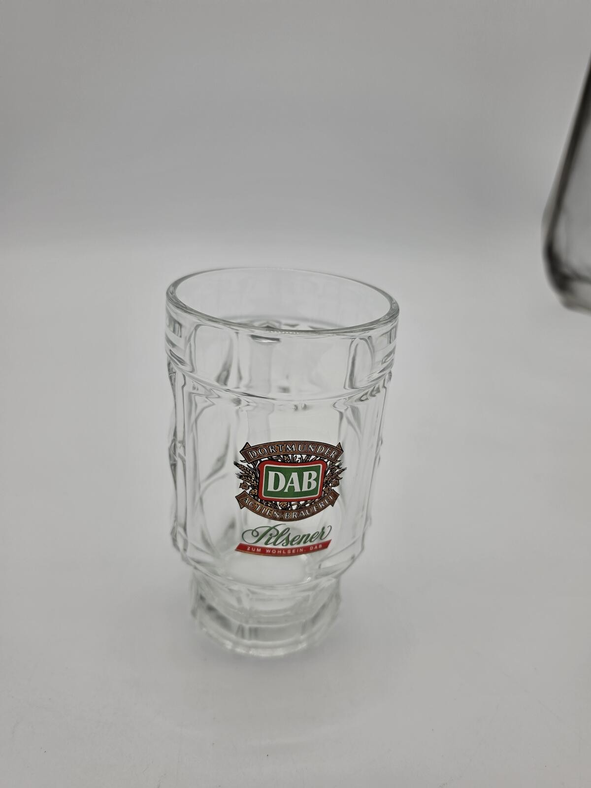 Vintage DAB Pilsener 0.5L German Beer Stein Mug Glass Dortmund Brewery