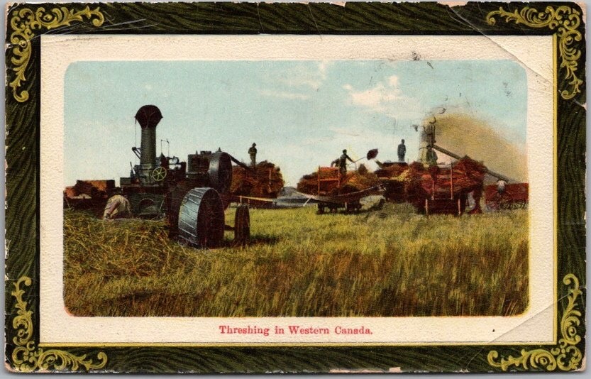 Vintage 1911 CANADA Farming Postcard 