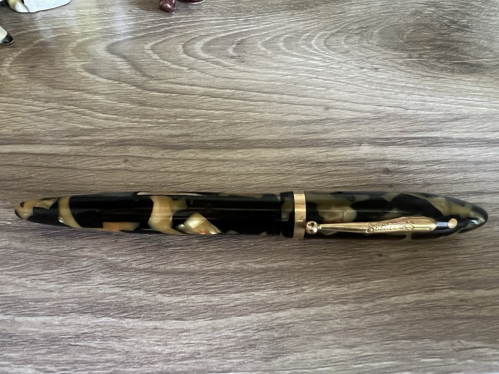 Sheaffer’s Fountain Pen White Dot Fountain Pen Black & Pearl Vintage 1930s