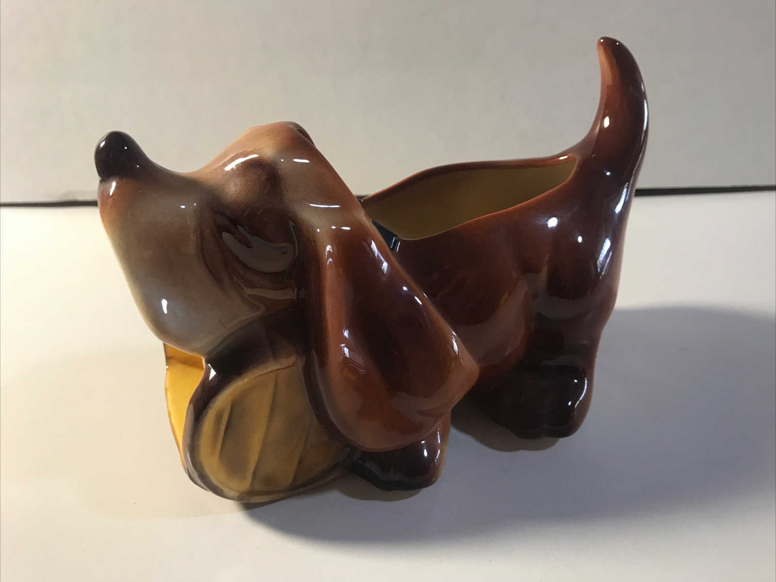 Vintage Freeman McFarlin Originals Basset Hound Dog Ceramic Painted 7\