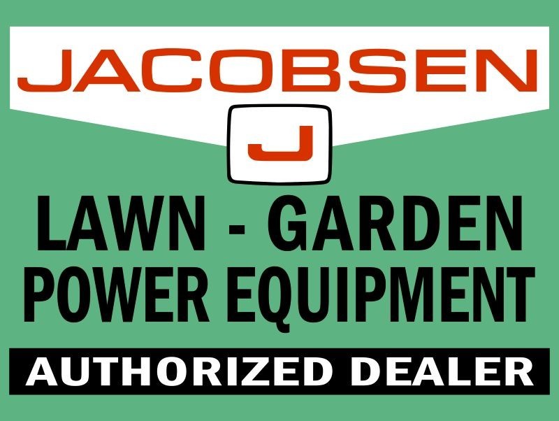 Jacobsen Lawn & Garden Equipment Auth Dealer NEW METAL SIGN: 9x12\