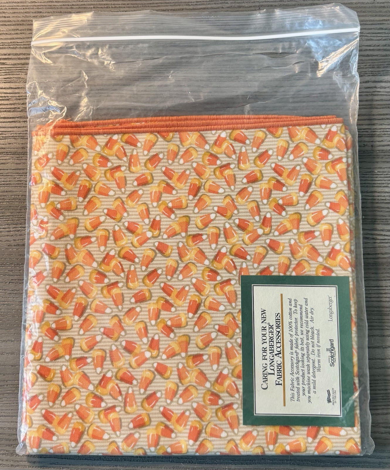 Longaberger Host Only Serving Tray OTE Liner-Candy Corn Fabric-NEW