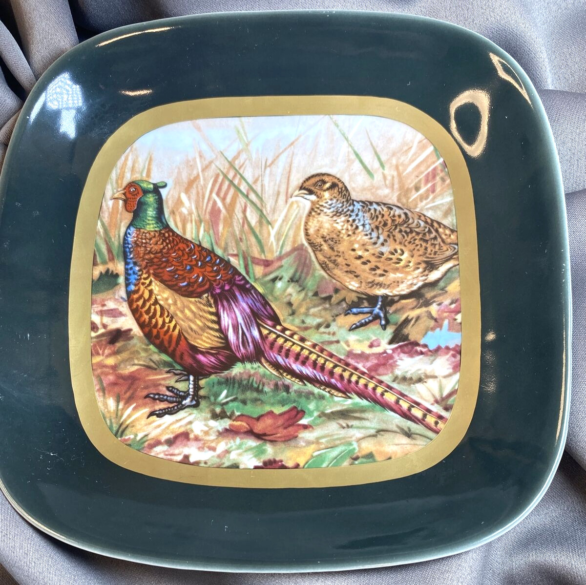 Vintage Gerold Porzellan Tettau Bavaria West Germany Bird Plate 6832/1W