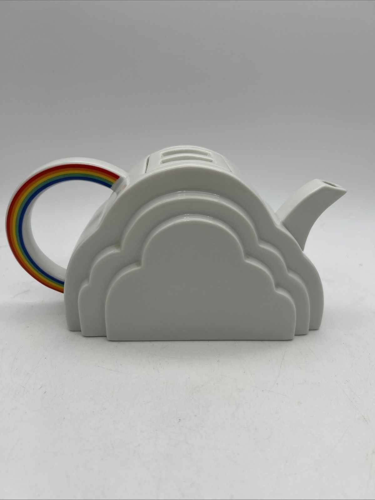 Rare Vandor San Francisco Vintage 1978 Porcelain Clouds & Rainbow Teapot
