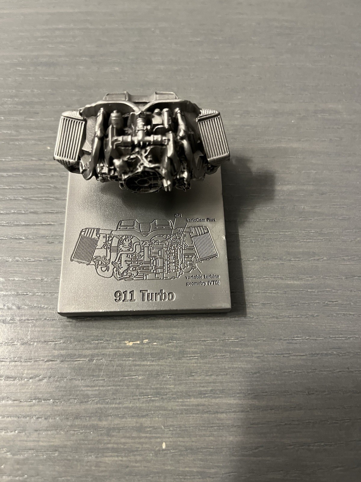 Porsche 911 Turbo Engine Paper Weight-Pewter