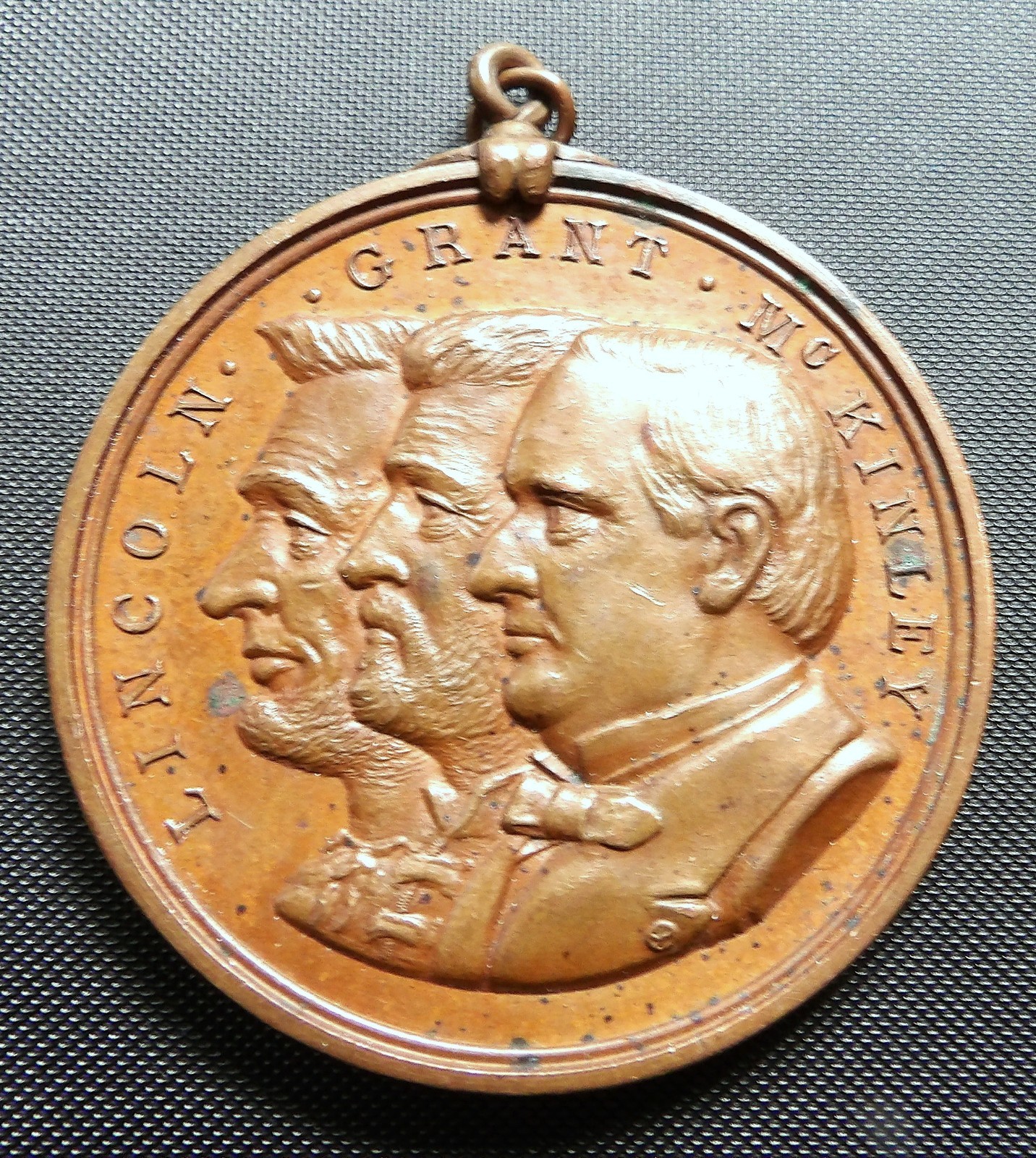 1900 Philadelphia National Republican Convention Medal Lincoln-Grant-McKinley