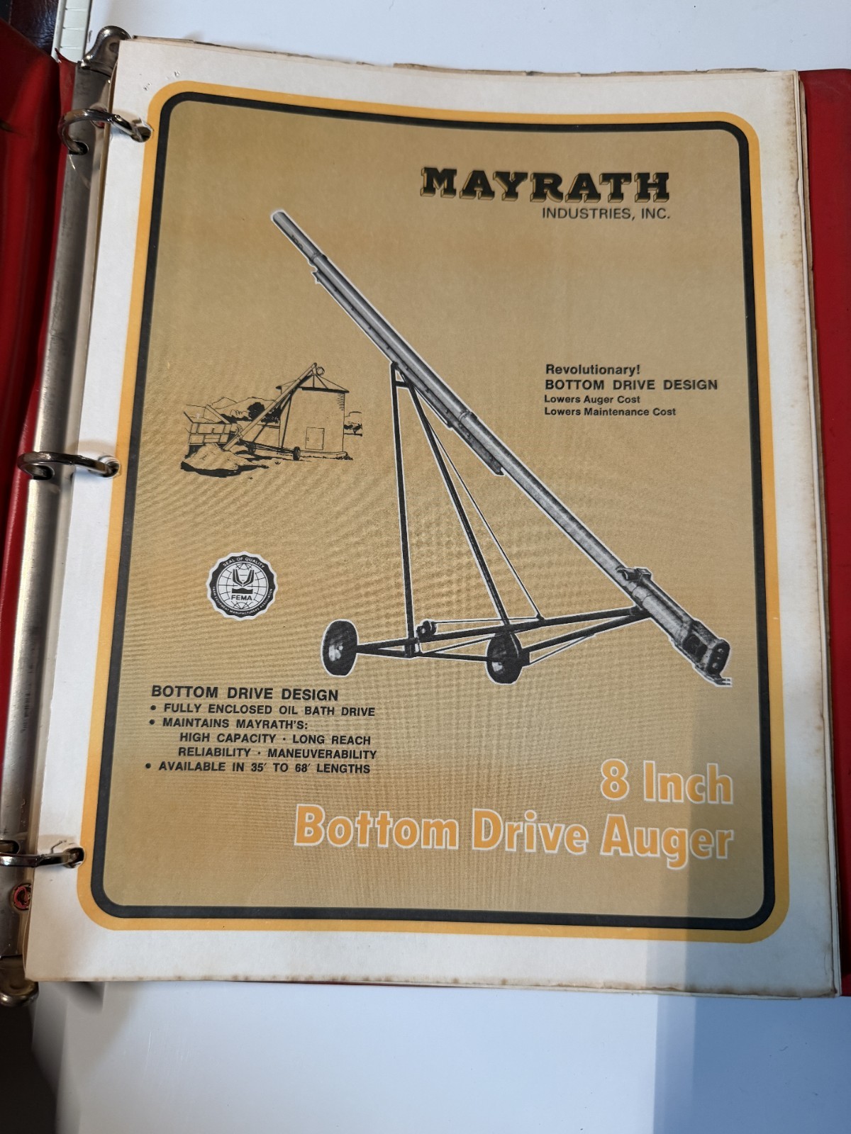 1970s Mayrath Industries Inc Replacement Parts List Binder DEALER SALES CATALOG 1970s Mayrath Industries Inc Replacement Parts List Binder DEALER SALES CATALOG
