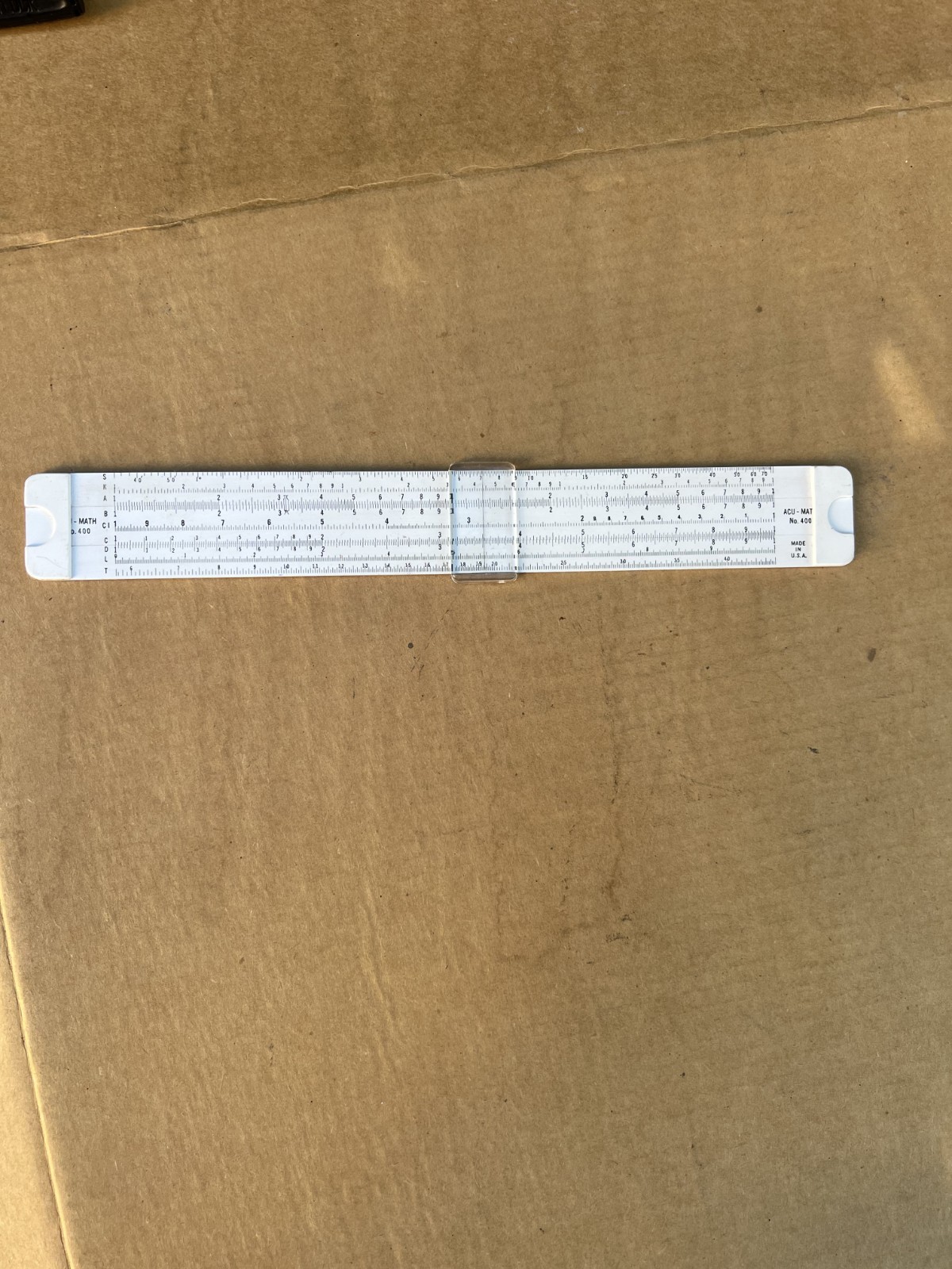 ACU-MATH No. 400 Slide Rule Made In USA Vintage GOOD ACU-MATH No. 400 Slide Rule Made In USA Vintage GOOD