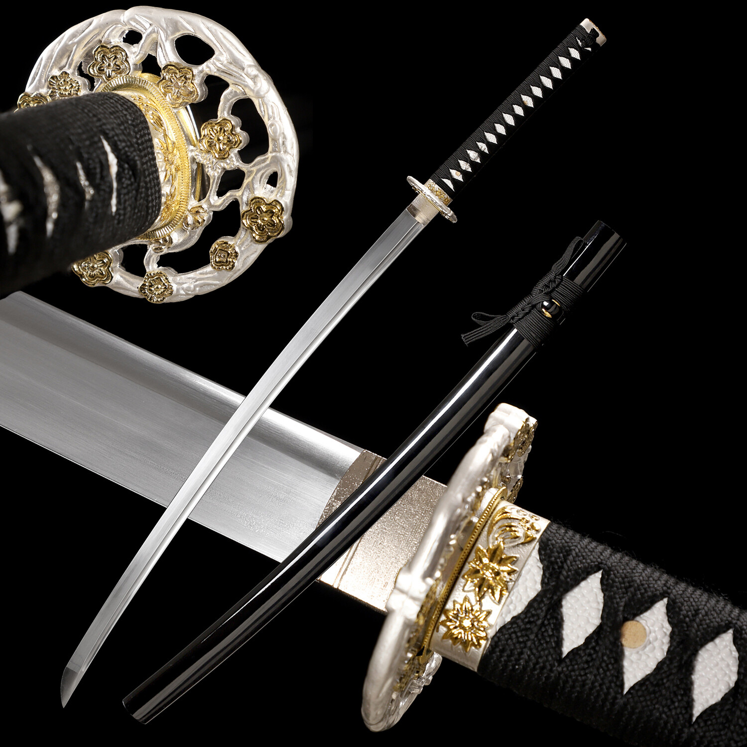 JP Samurai Katana Japanese Full Tang 9260 Spring Steel Sword Razor Sharp