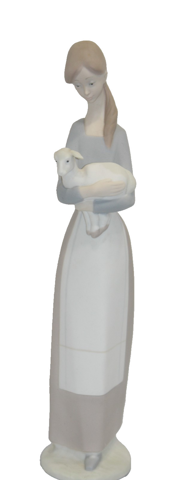 LLadro Girl with Lamb #4505, No Box from Late 1970\'s Retired Matte Finish READ