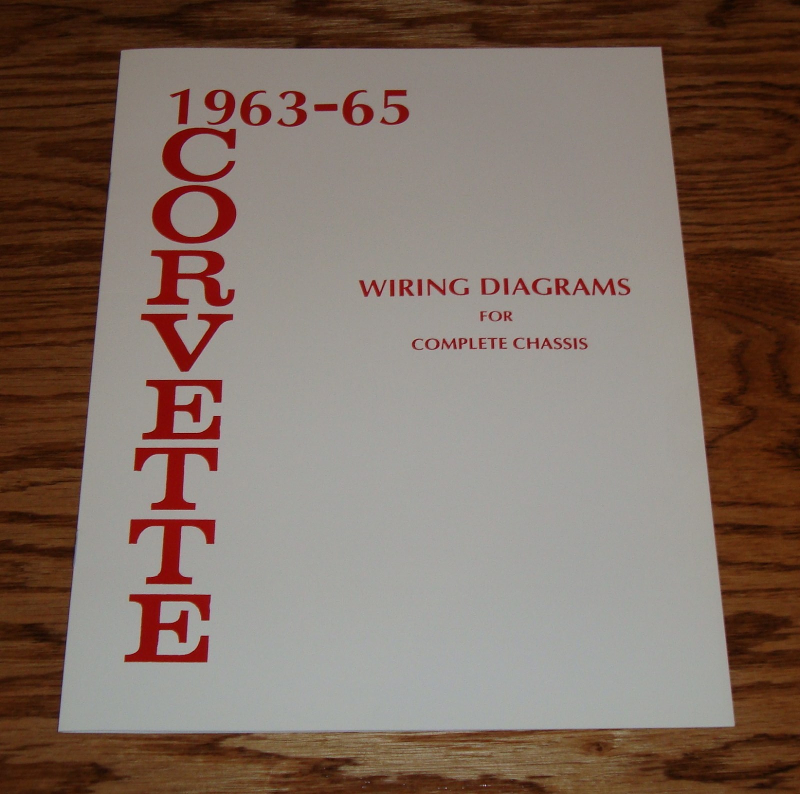1963 1964 1965 Chevrolet Corvette Wiring Diagram Manual for Complete Chassis 