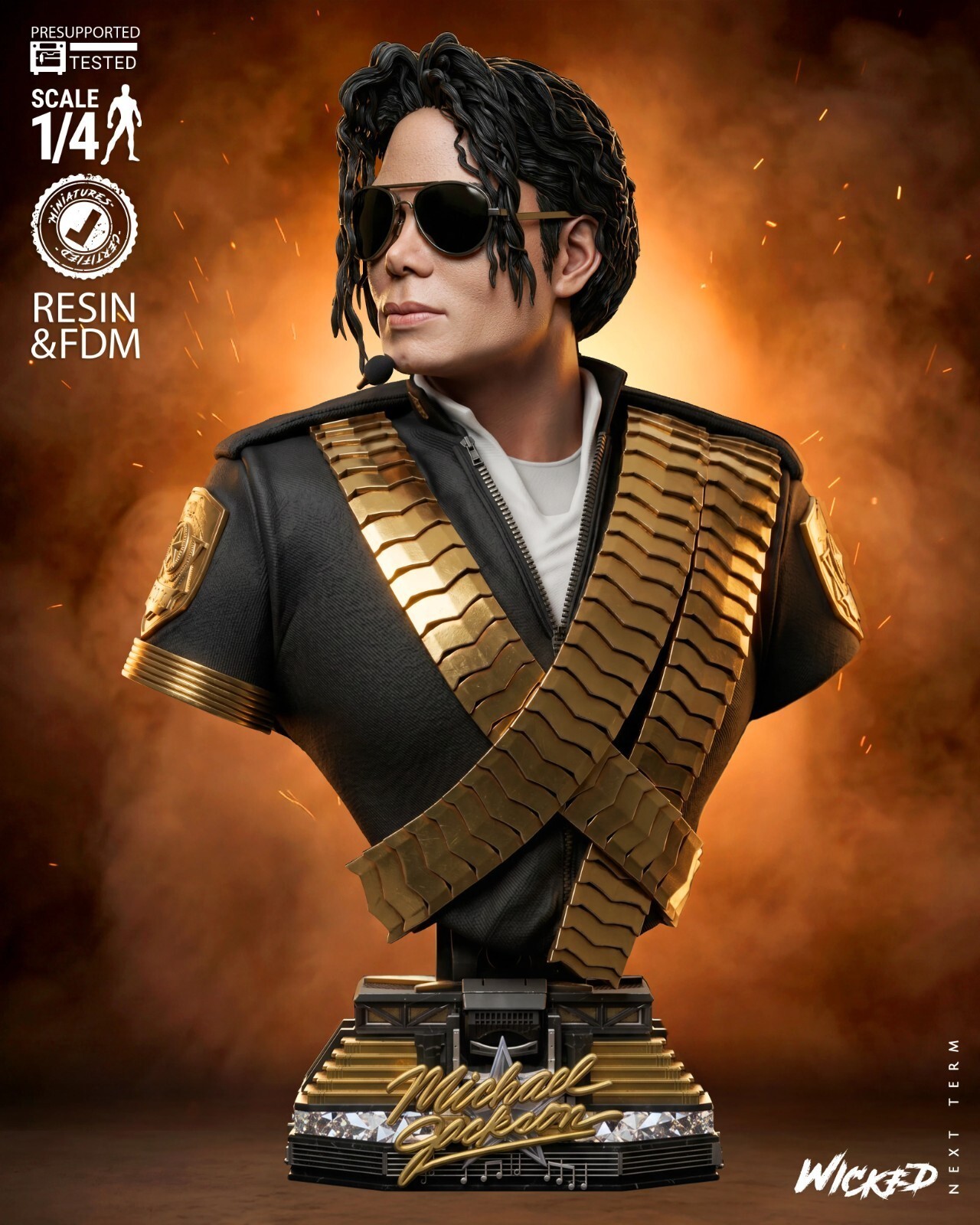 1:8 Michael Jackson 93 Bust Fan Art UNPAINTED High Quality Garage Kit