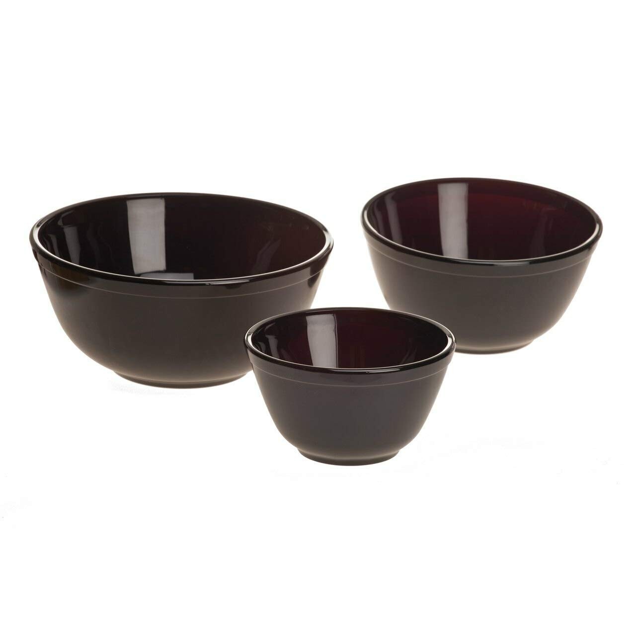 Mosser Black Raspberry 3 Piece Mixing Bowl Set