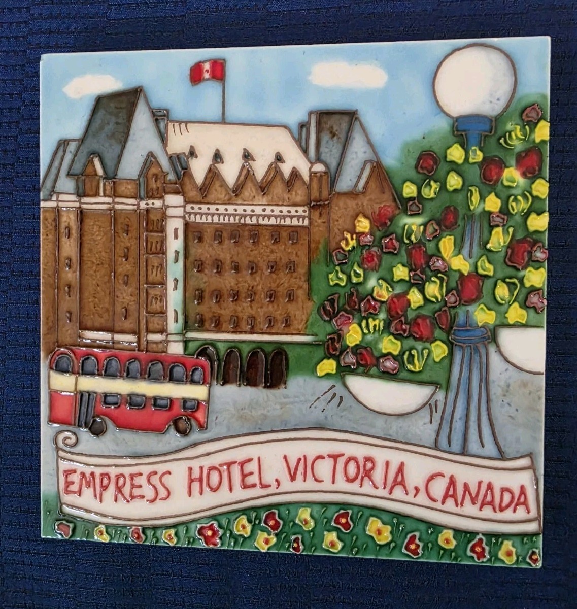 Empress Hotel Victoria Canada 6 X 6 ceramic Wall Tile, Hand Painted Art. Empress Hotel Victoria Canada 6 X 6 ceramic Wall Tile, Hand Painted Art.