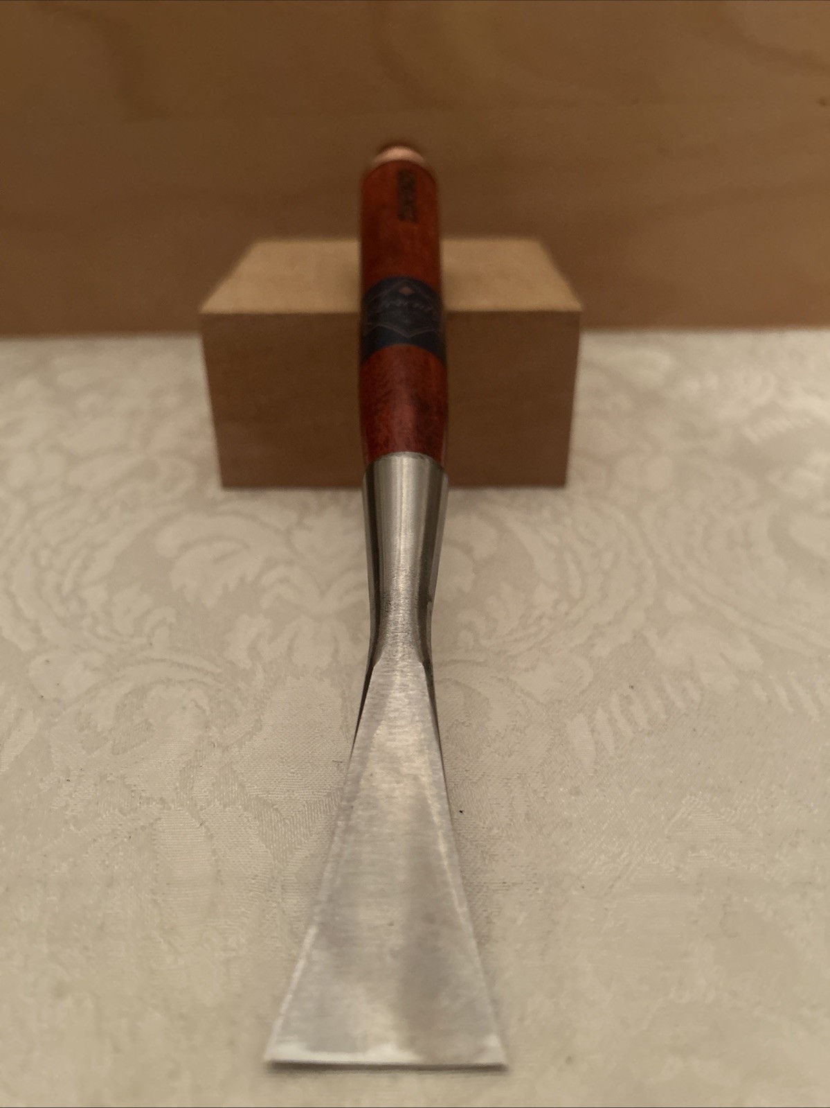 Custom Forged Long Neck Socket Gouge Chisel # 3 / 30mm Fishtail Slight U Sharp