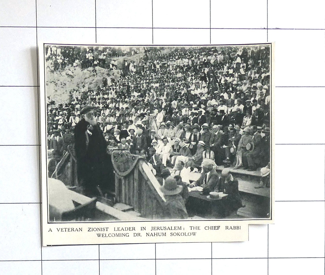 1926 Veteran Zionist Leader, Chief Rabbi Welcomes Dr Nahum Sokolow