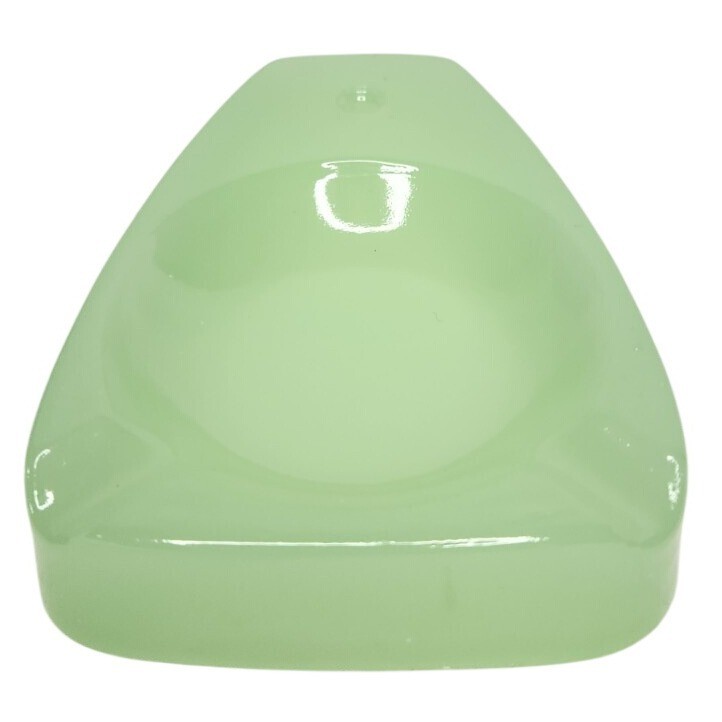 Vintage Art Deco Green Jadeite Glass Trinket Tray / Ashtray - Part (No Glow)