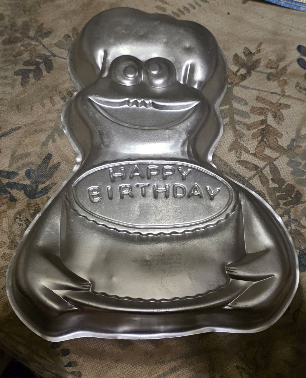 Vintage 1982 Wilton Muppets Large Cookie Monster Aluminum Birthday Cake Pan Mold