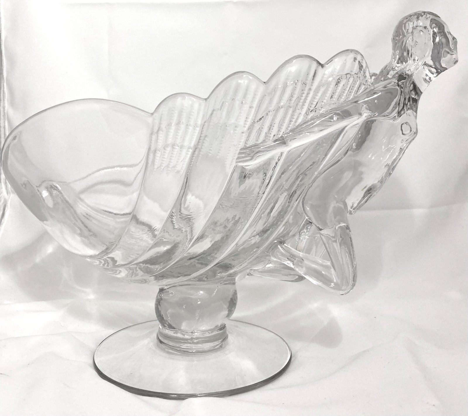 Rare Antique Deco Cambridge Crystal Glass Flying Nude - EXCELLENT CONDITION 