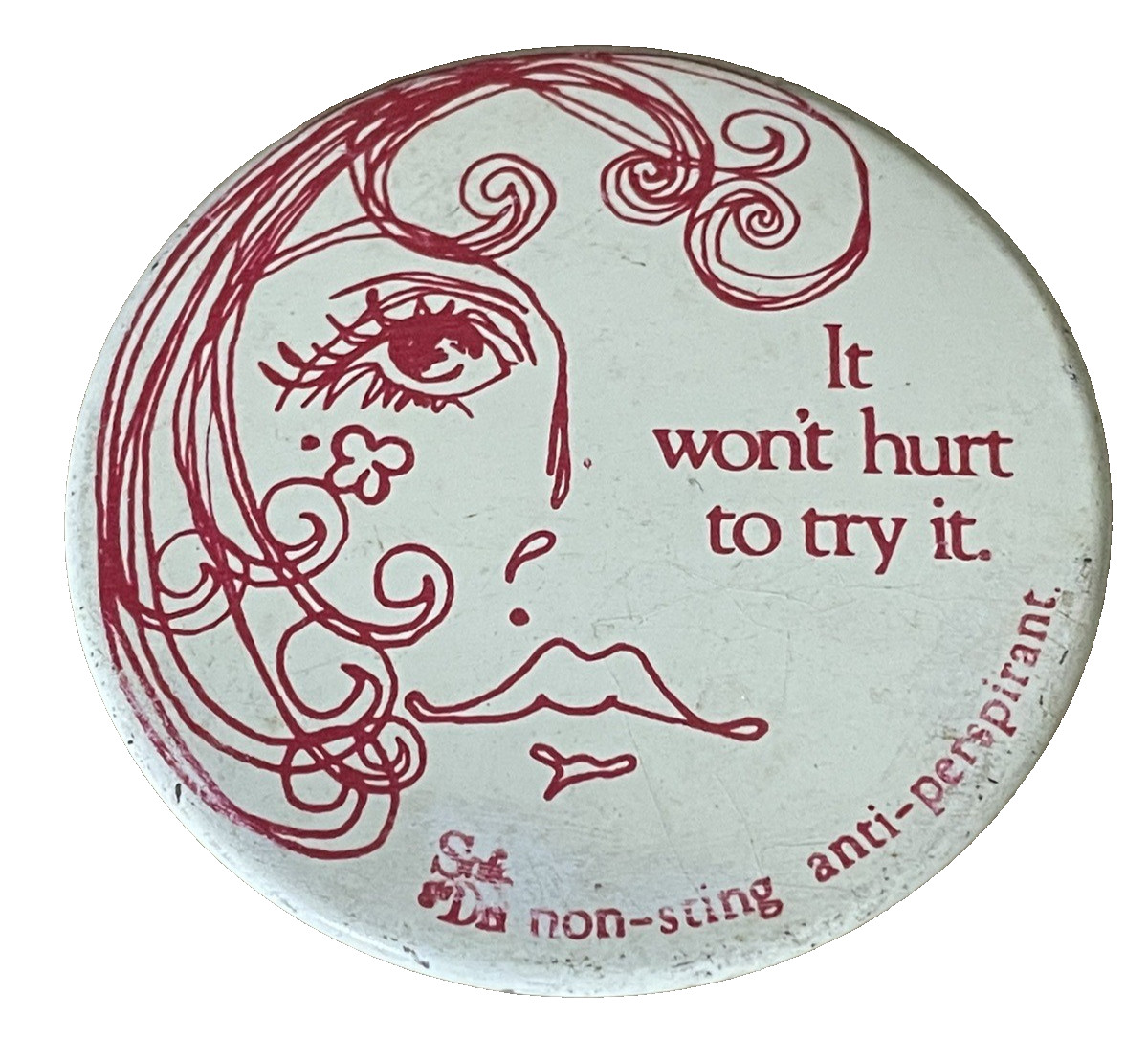 Soft & Dri Anti Perspirant vintage pinback 