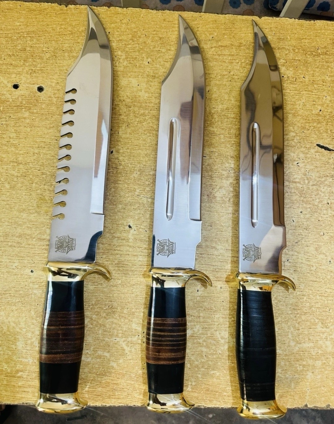 Custom Handmade Carbon Steel Blade Crocodile Dundee High Polish Bowie Knife