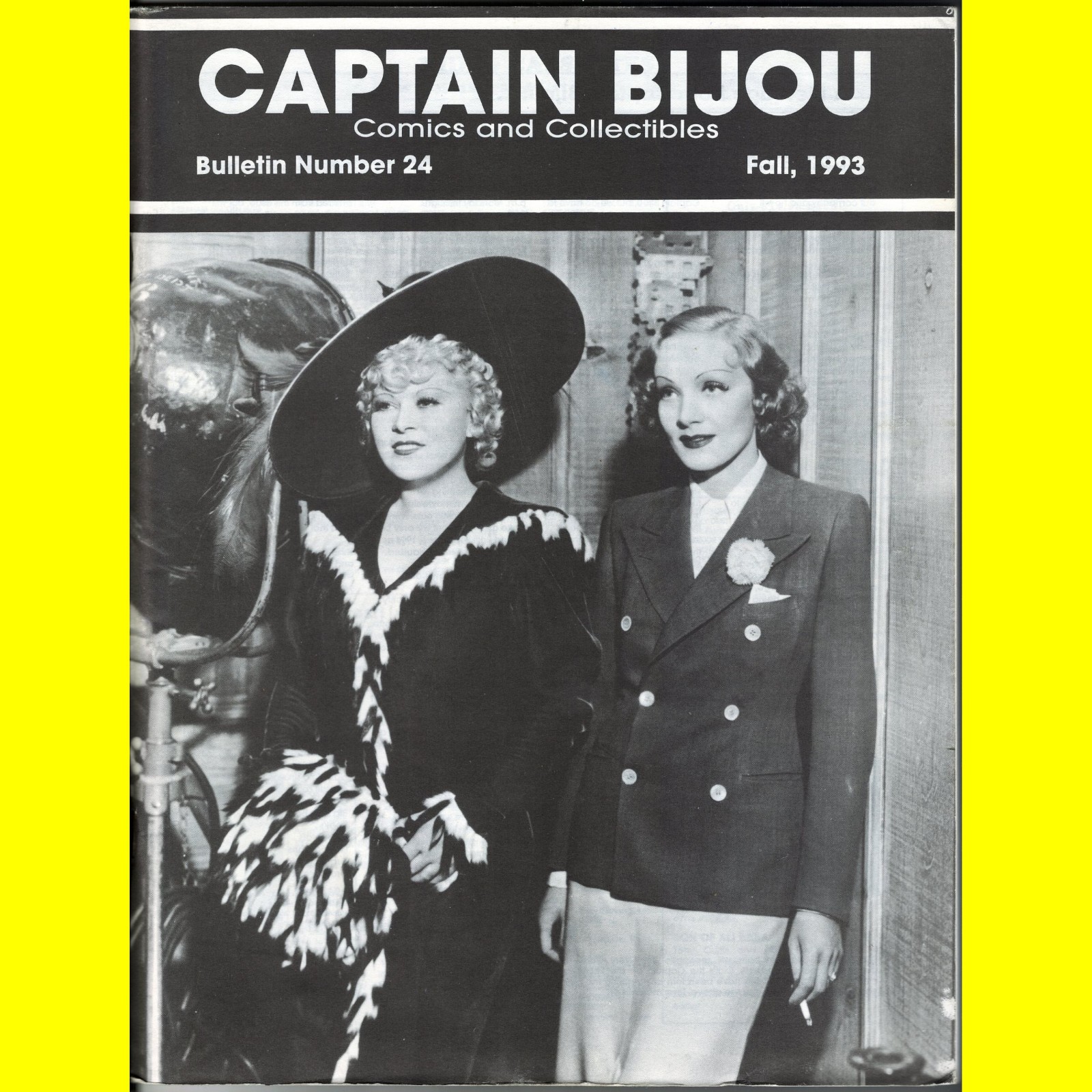 CAPTAIN BIJOU comics & collectibles #24 1993 MAE WEST MARLENE DIETRICH magazine