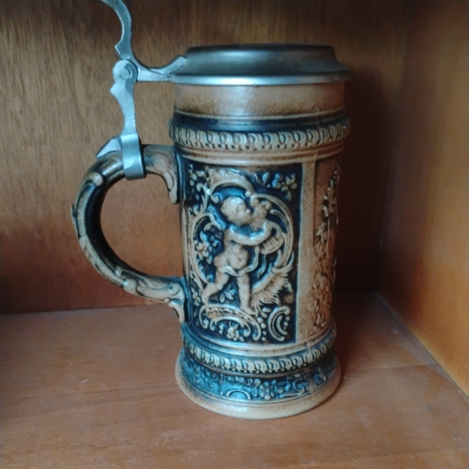Vintage Old Gerz W. Germany Heavy Lidded Beer Stein Mug