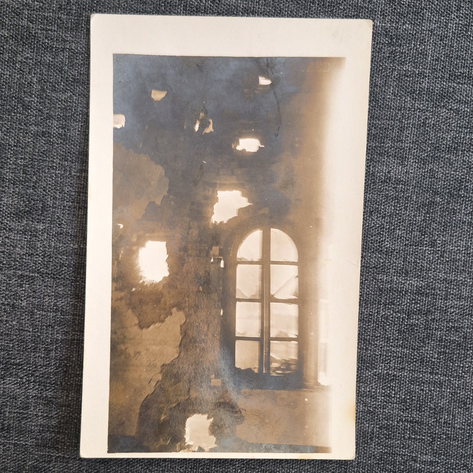 RPPC WWI battle ruins, real photo postcard sent by American Soldier RPPC WWI battle ruins, real photo postcard sent by American Soldier