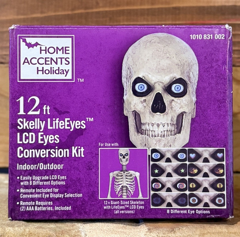 HOME ACCENTS - Halloween 12 ft Skelly LifeEyes LCD Eyes Conversion Kit TESTED HOME ACCENTS - Halloween 12 ft Skelly LifeEyes LCD Eyes Conversion Kit TESTED