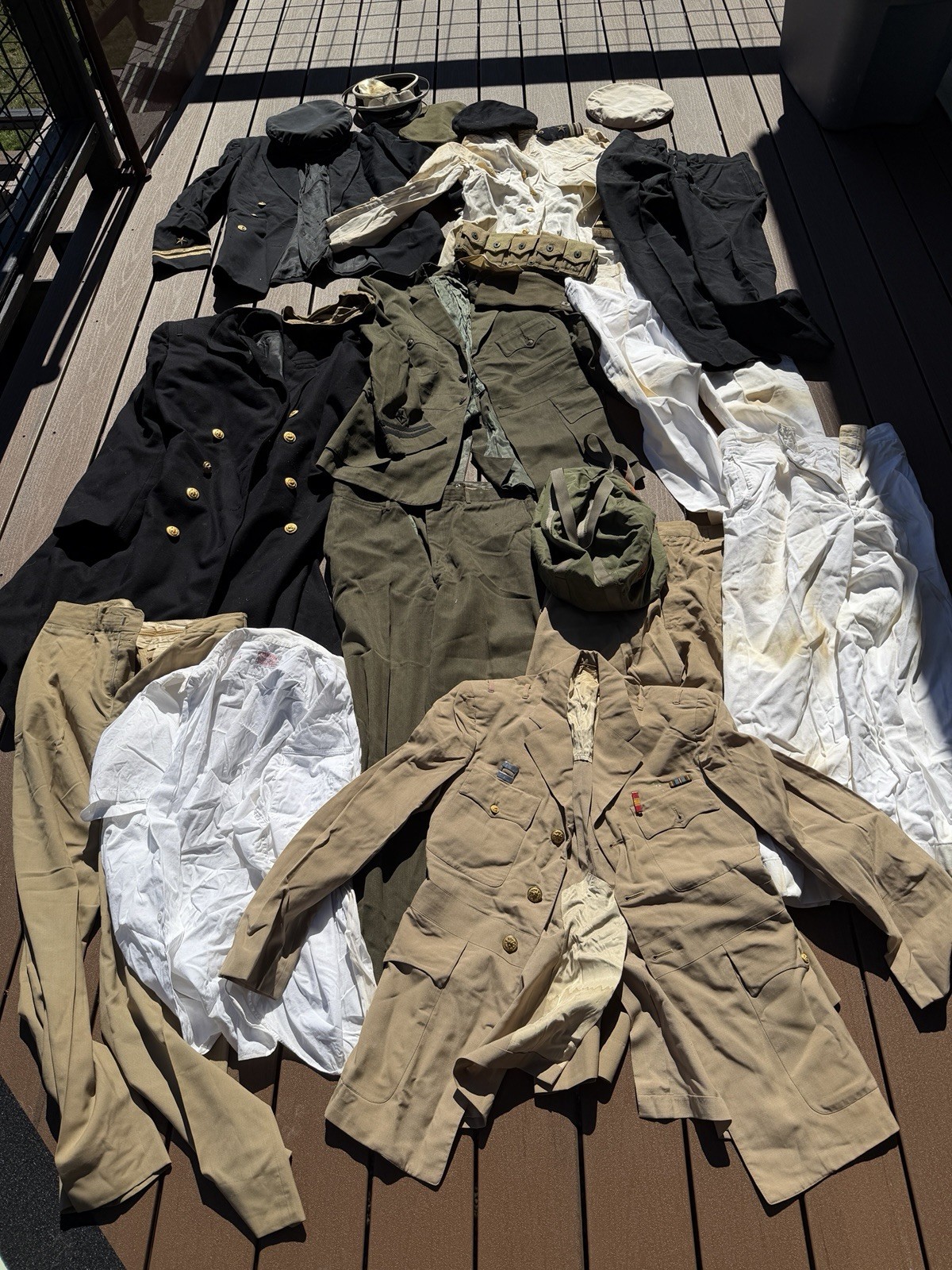 ⁠WWII US Navy Aviation Officer Uniform Lot Named R Kunold Aviator Wings Vietnam