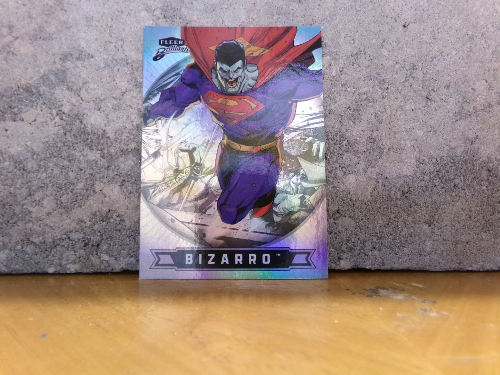VERY COOL HISTORY OF SUPERMAN CHROME FOIL TRADING CARD BIZARRO VERY COOL HISTORY OF SUPERMAN CHROME FOIL TRADING CARD BIZARRO