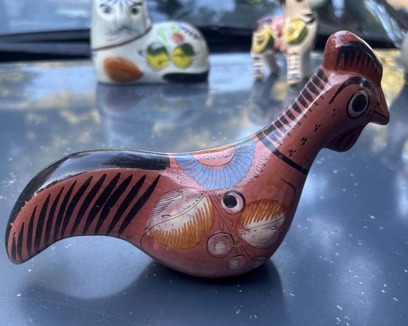 Vintage Mexico Tonala Rooster Bird