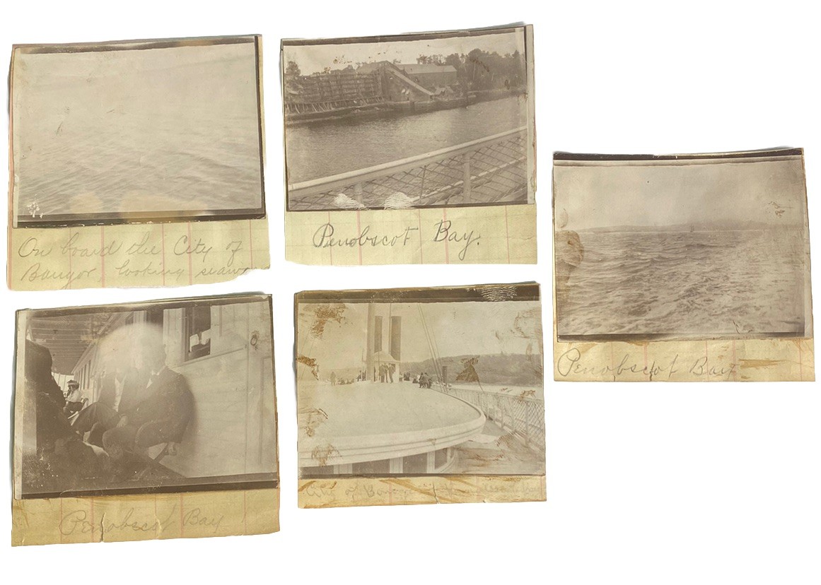 Onboard Steamer City of Bangor in Penobscot Bay Maine ME Antique c1901 Photos