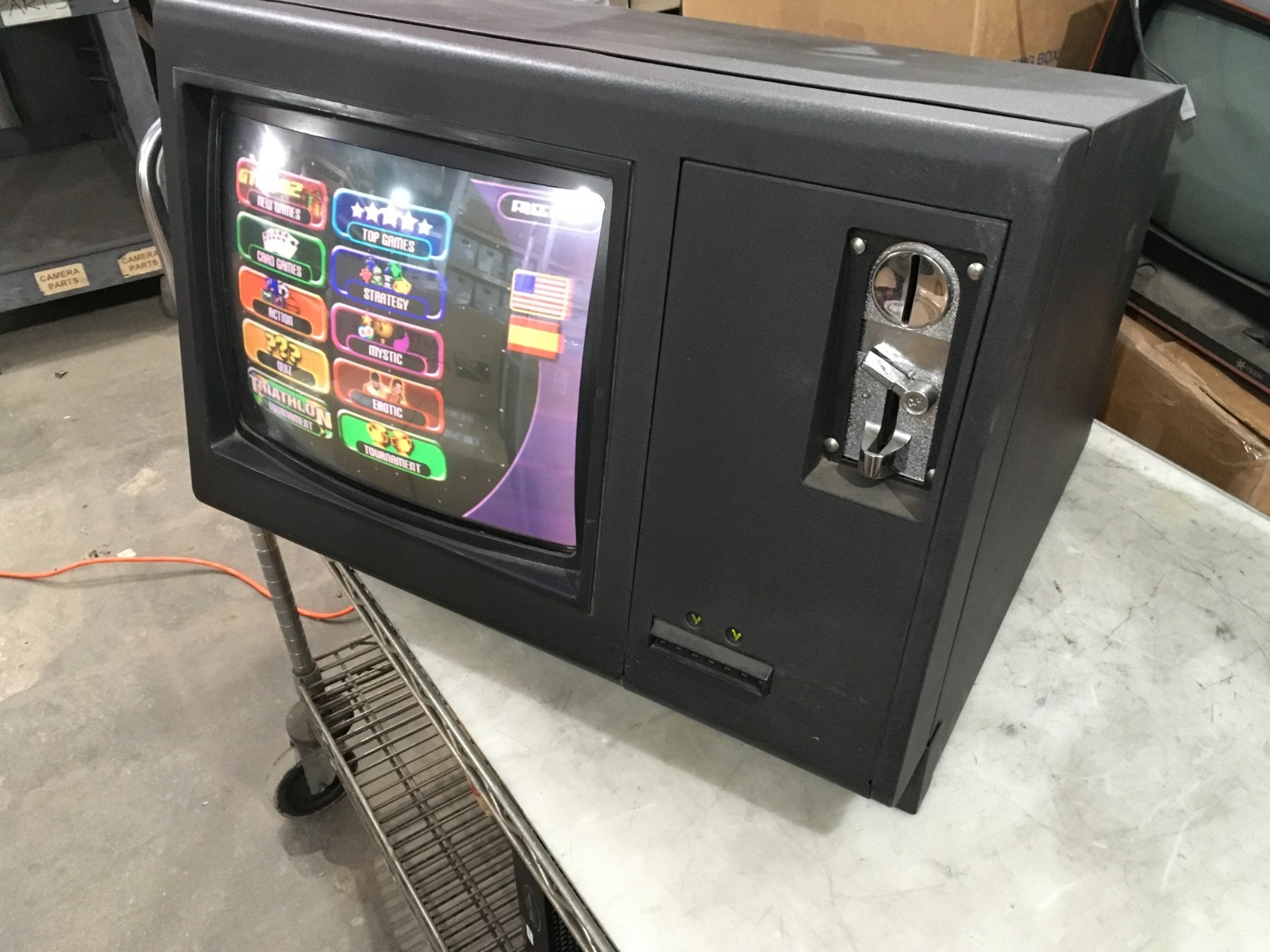 Vintage BAR Touchscreen Arcade Machine Countertop WORKS (Freeplay  Enabled)   RS