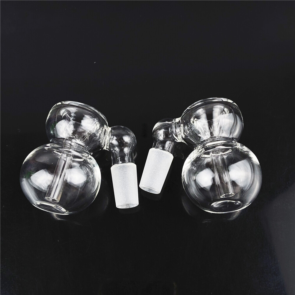 2pcs 14mm 45 Degree Glass Ash Catcher Bong Joint Gourd Bowl Percolator Bubbler
