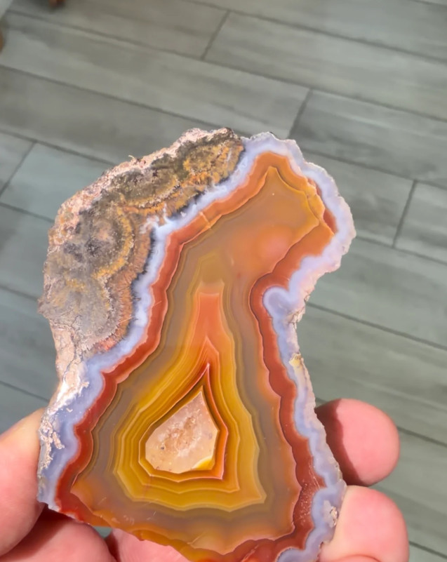 Incredibly Colorful Natural Agate with Beautiful Pattern – Minas Gerais, Brazil
