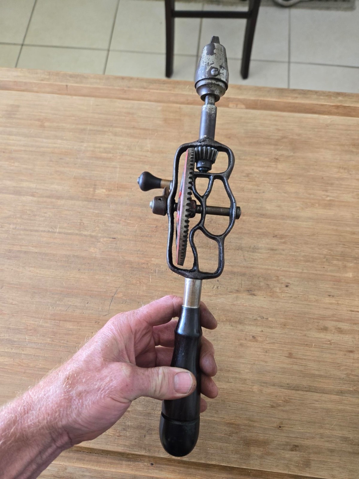 Antique MILLERS FALLS NO. 2  HAND DRILL - Early Rare & Collectable *2 Jaw Chuck*