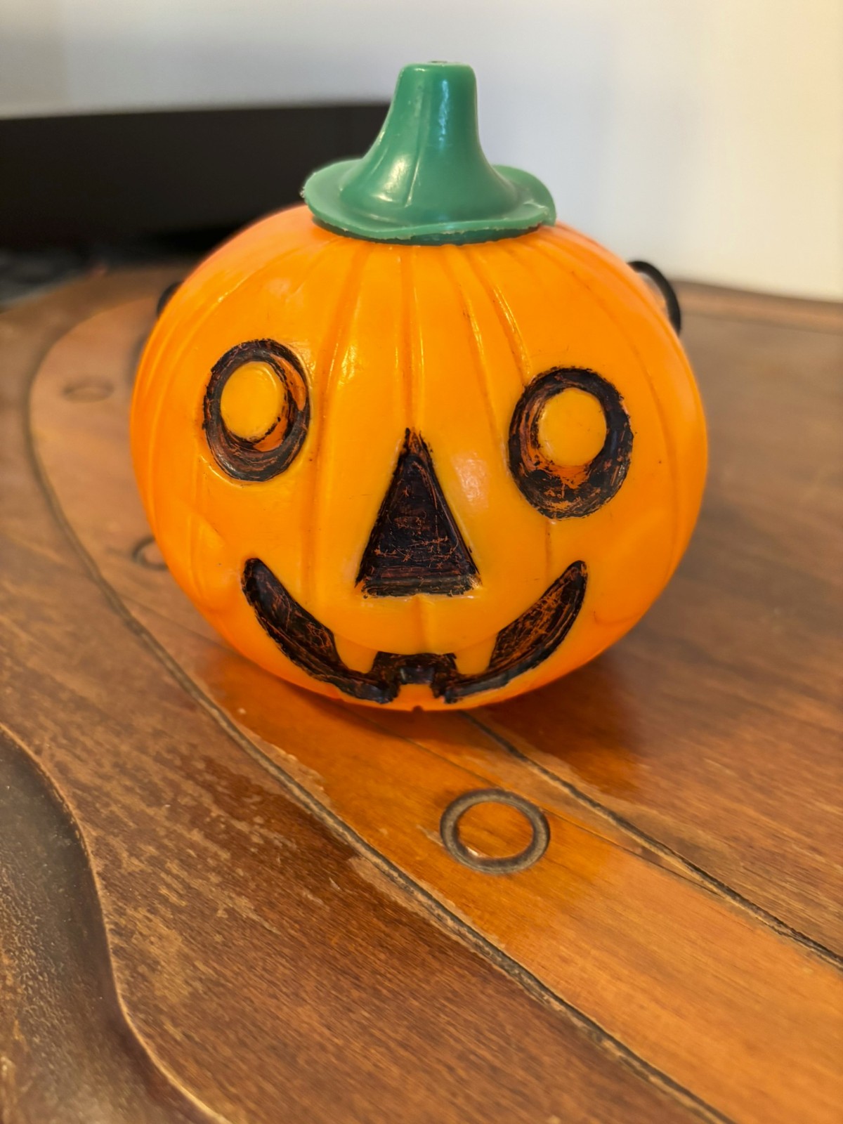 Vintage 1960s Tico Toys Blow Mold Halloween Pumpkin Light Up Jack O Lantern JOL