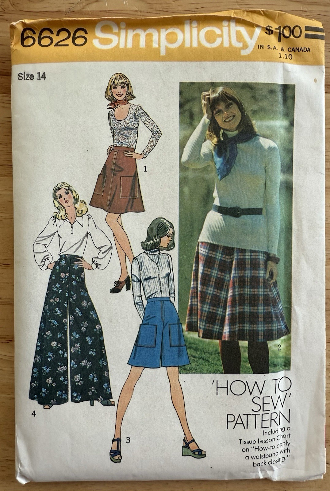 Simplicity Pattern 6626 Misses’ Skirt & Pantskirt In 2-Lengths Size 14 Uncut FF