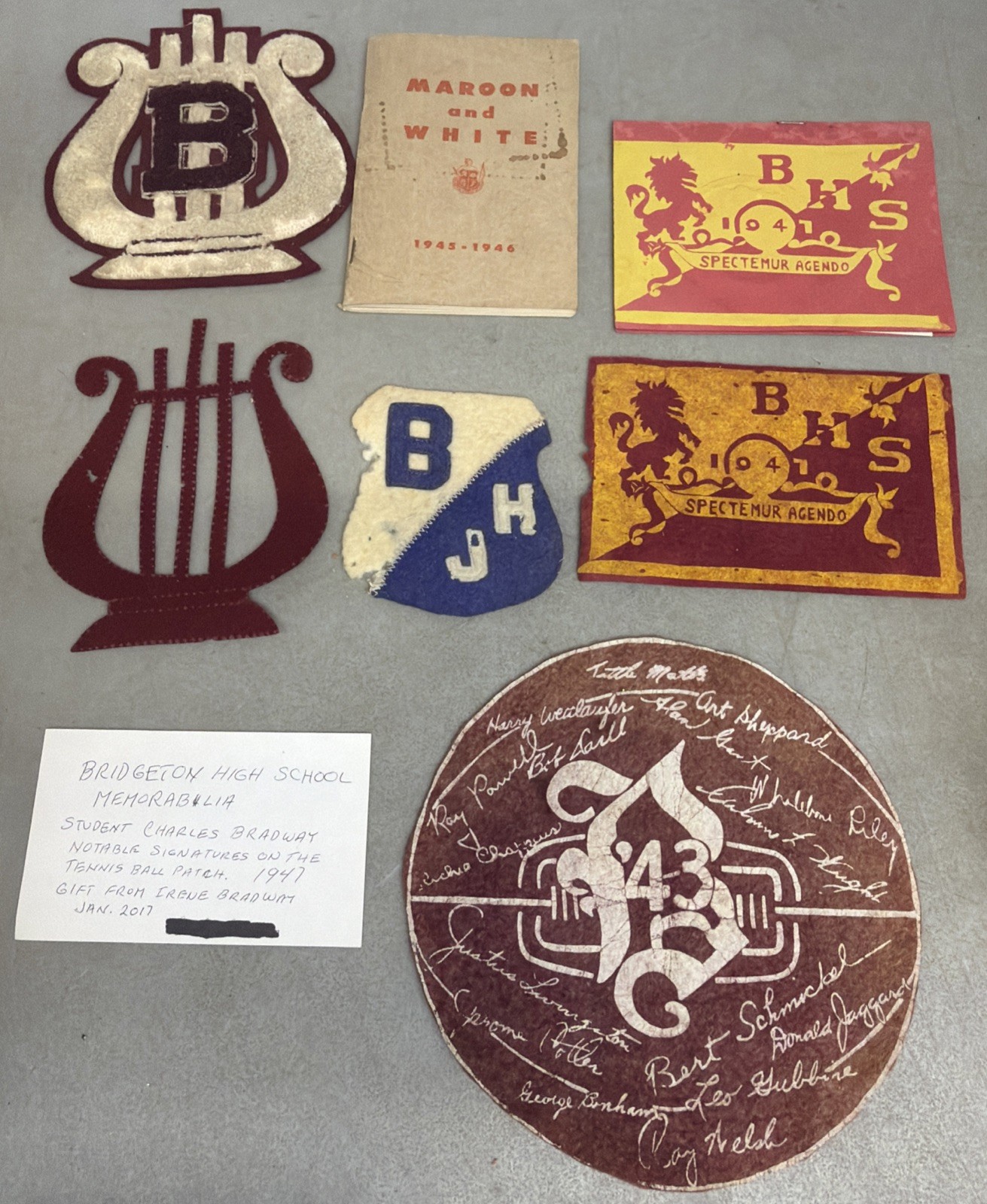 BRIDGETON NEW JERSEY BACONIAN High School Patches & Collectibles 1940’s