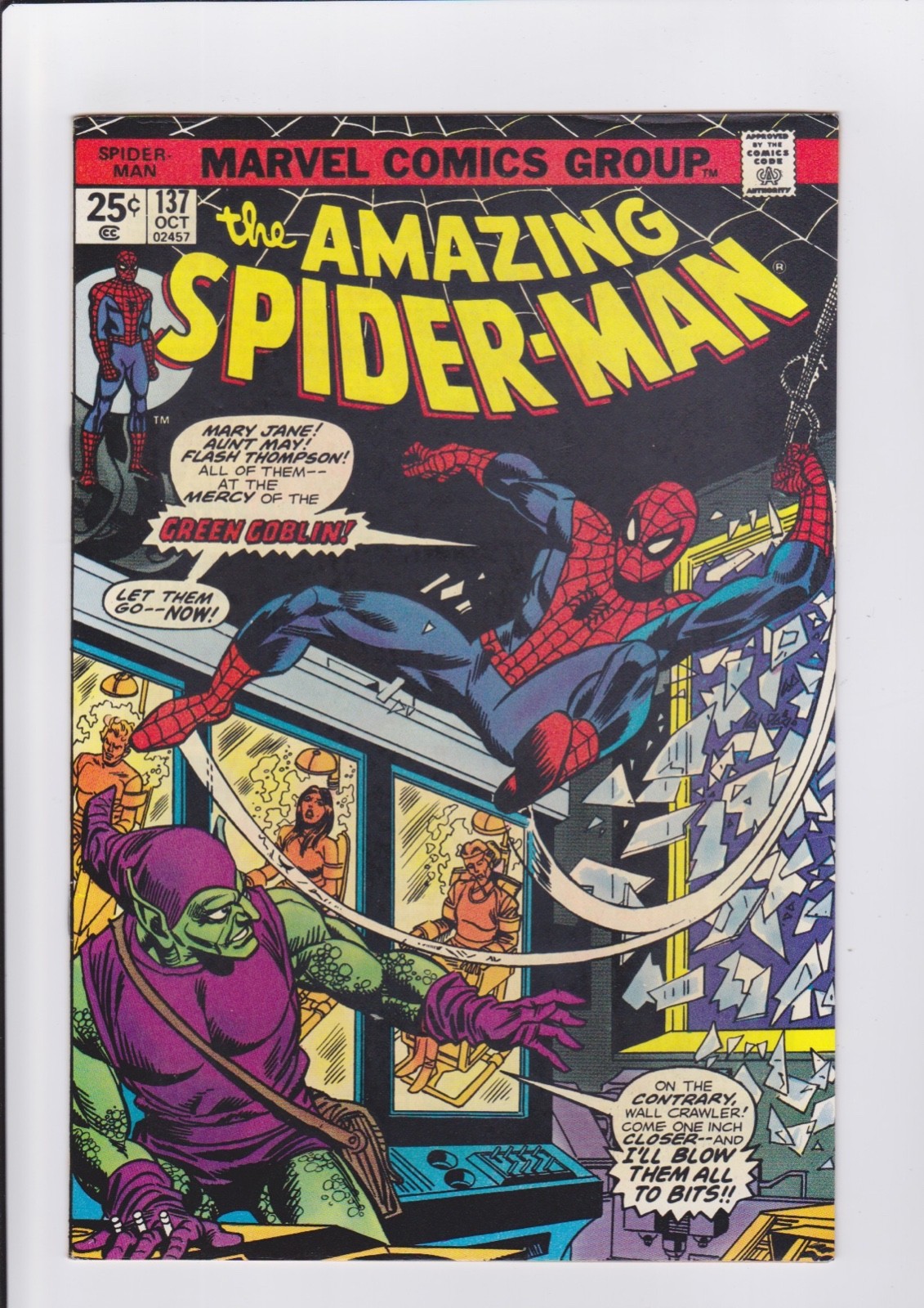 Amazing Spider-Man #137, 1974 Marvel Comics, Green Goblin VF/NM