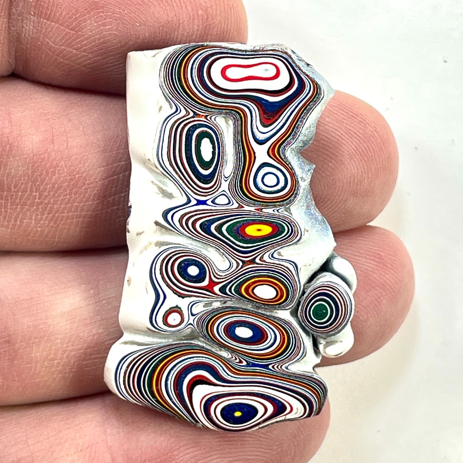 DVH Kenworth Truck Fordite Polished Face Specimen Chillicothe Ohio Ass. (6570)