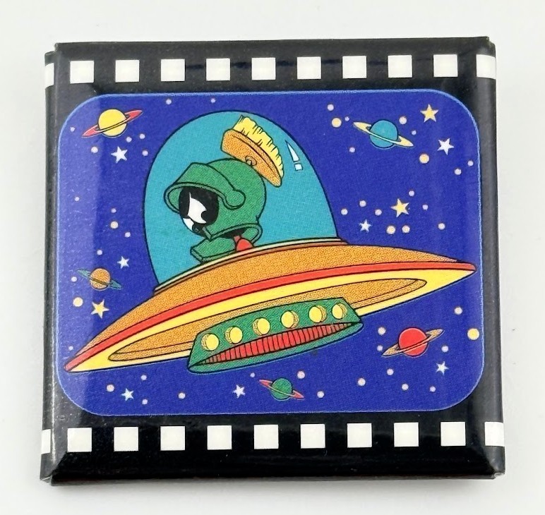 Vtg 1993 Marvin The Martian Promo Movie Pin Back Button Badge Looney Tunes