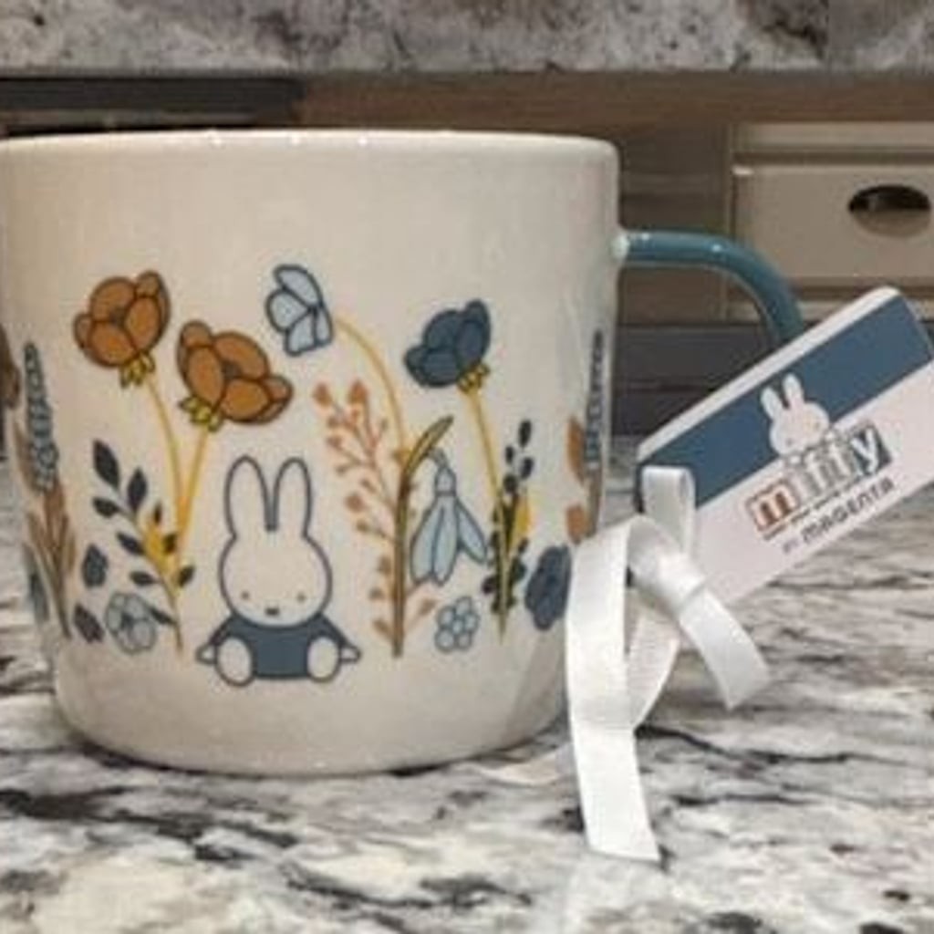 Miffy Floral Bunny Pattern Coffee Mug with 3D Bunny Inside
