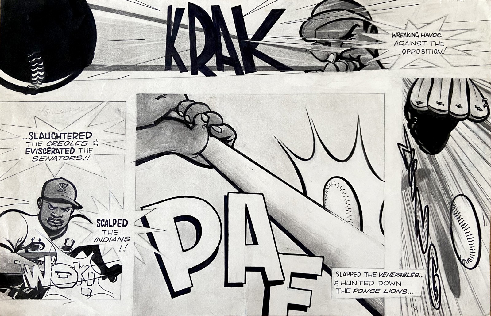 ROBERTO CLEMENTE Biography “21” Pages 76 & 77 • Original Graphic Novel Art