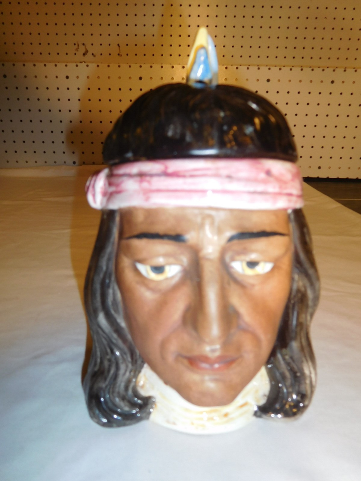 Vint Royal Doulton -or in the style of-Native American Indian Brave Head Humidor