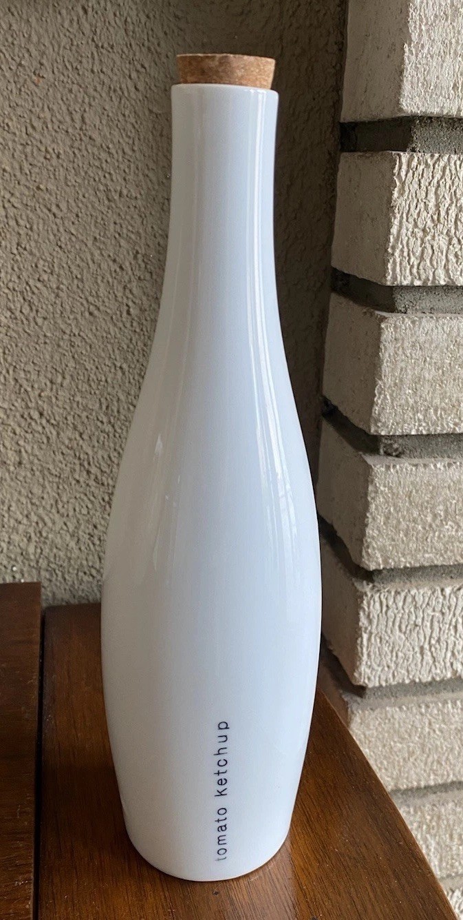 RARE LaGardo Tackett Porcelain Ketchup Bottle MCM 1959 Schmid Orig Japan Sticker