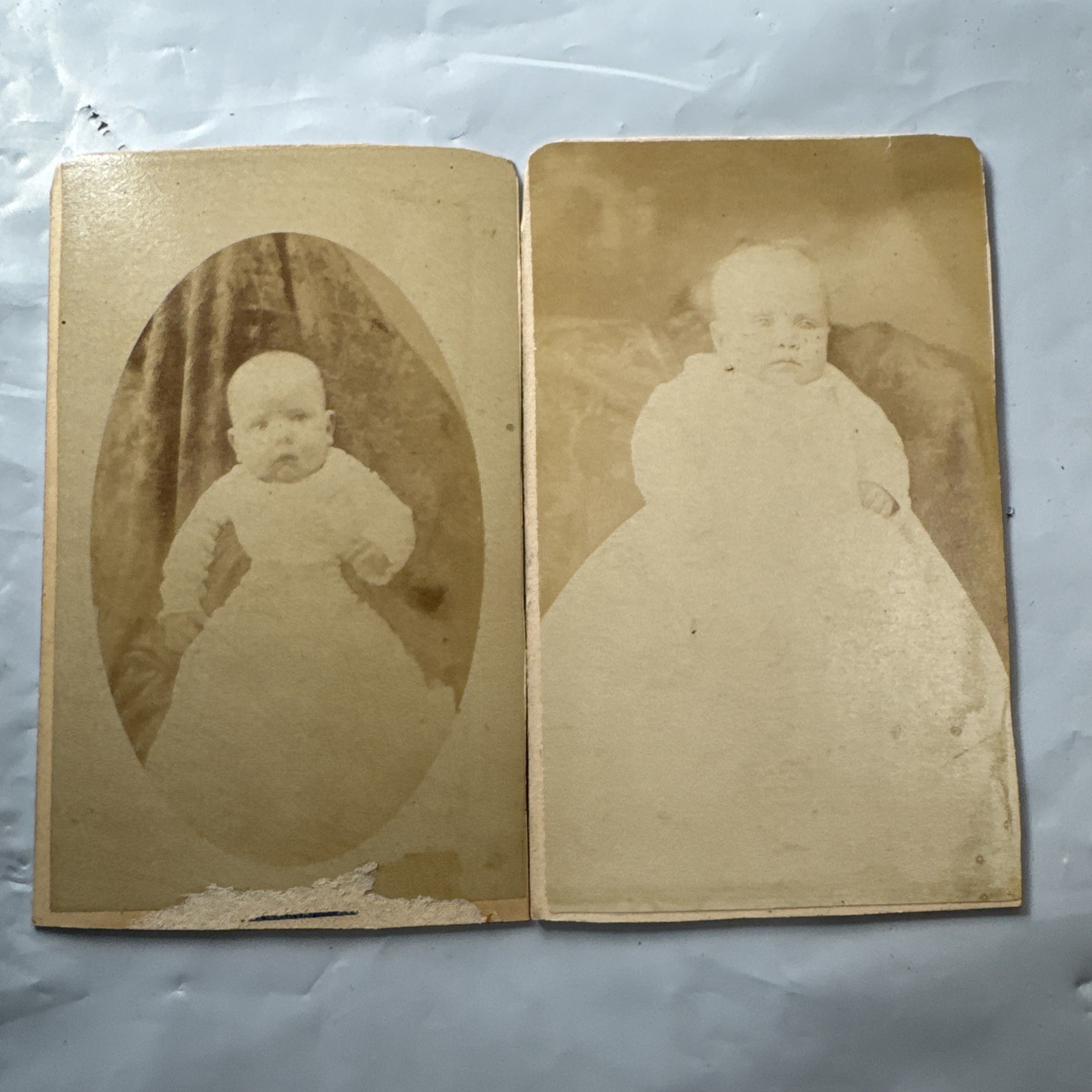 Antique CDV Photo  2 Infants Unknown Gallery